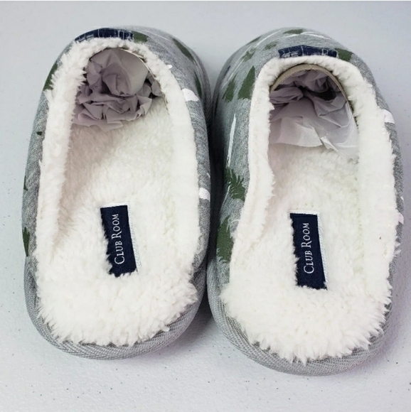Club ROOM Sherpa Lined & Memory Foam Lounge Comfort NWT Slipper - Men's - Picture 4 of 10
